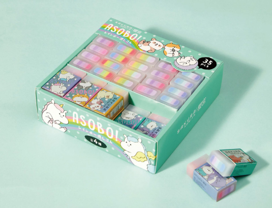 Rainbow jelly eraser