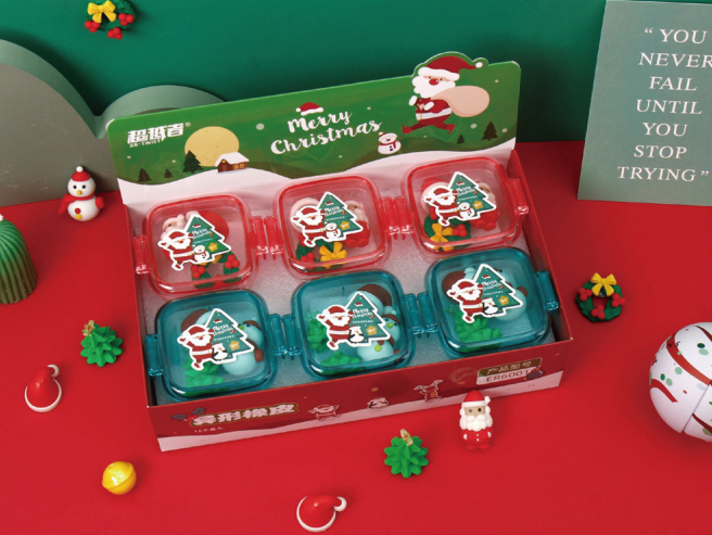 Christmas fun alien erasers